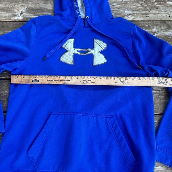 Under Armour Blue Hoodie with Gray Logo - Picture 4 of 8